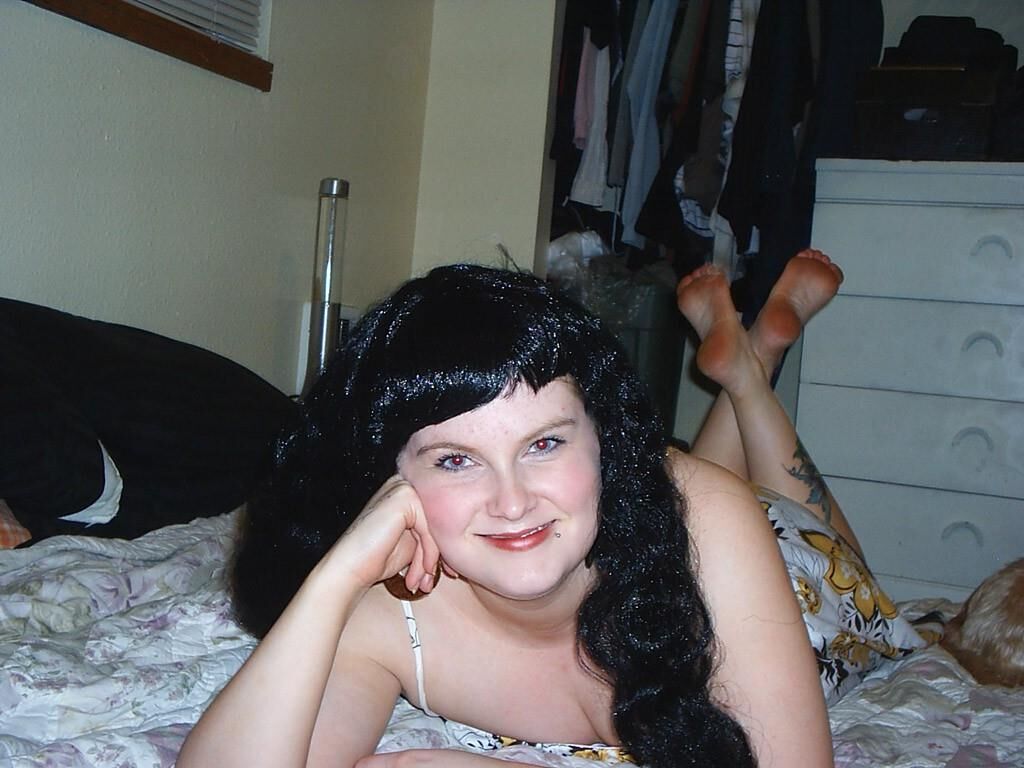 OLD PICS Chrystle Wig and stockings