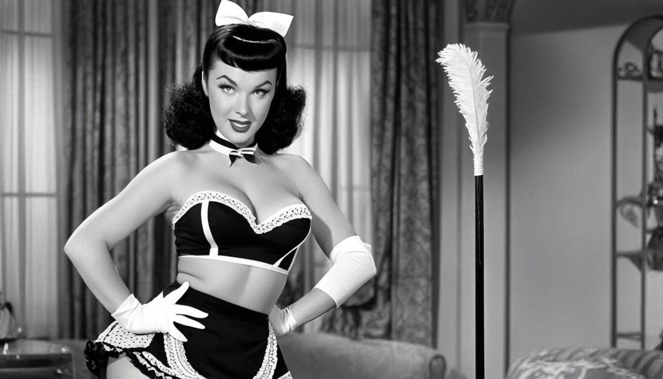 Betty Page as Maid - AI