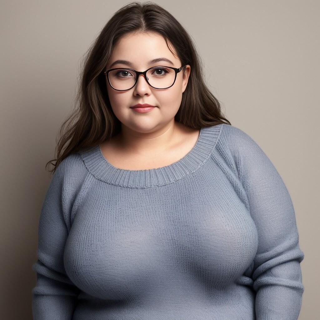 AI - Woman in sweater and glasses