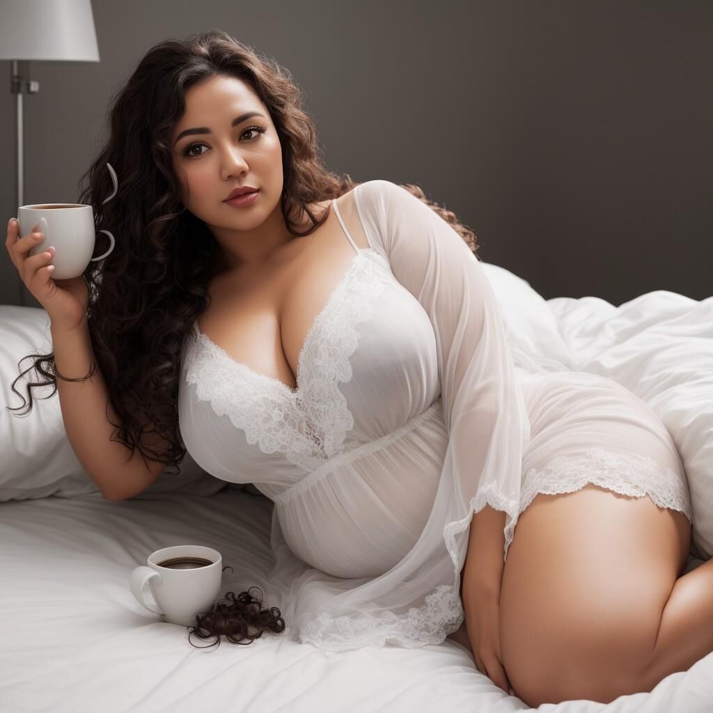 AI - Femmes en chemise de nuit avec du café