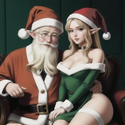 AI Generated 544: Santa, Mrs. Santa, Mrs. Santas' sister, elves 