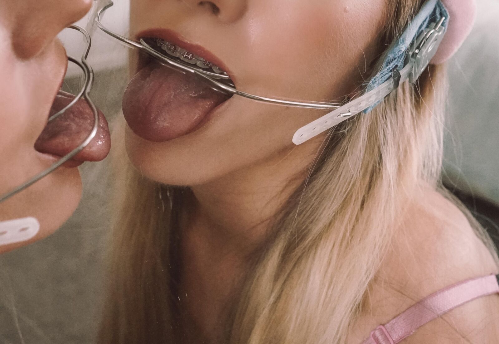 brace faced blonde slut