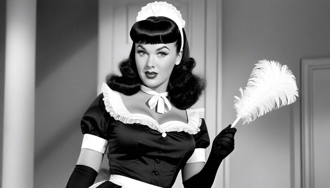 Betty Page as Maid - AI