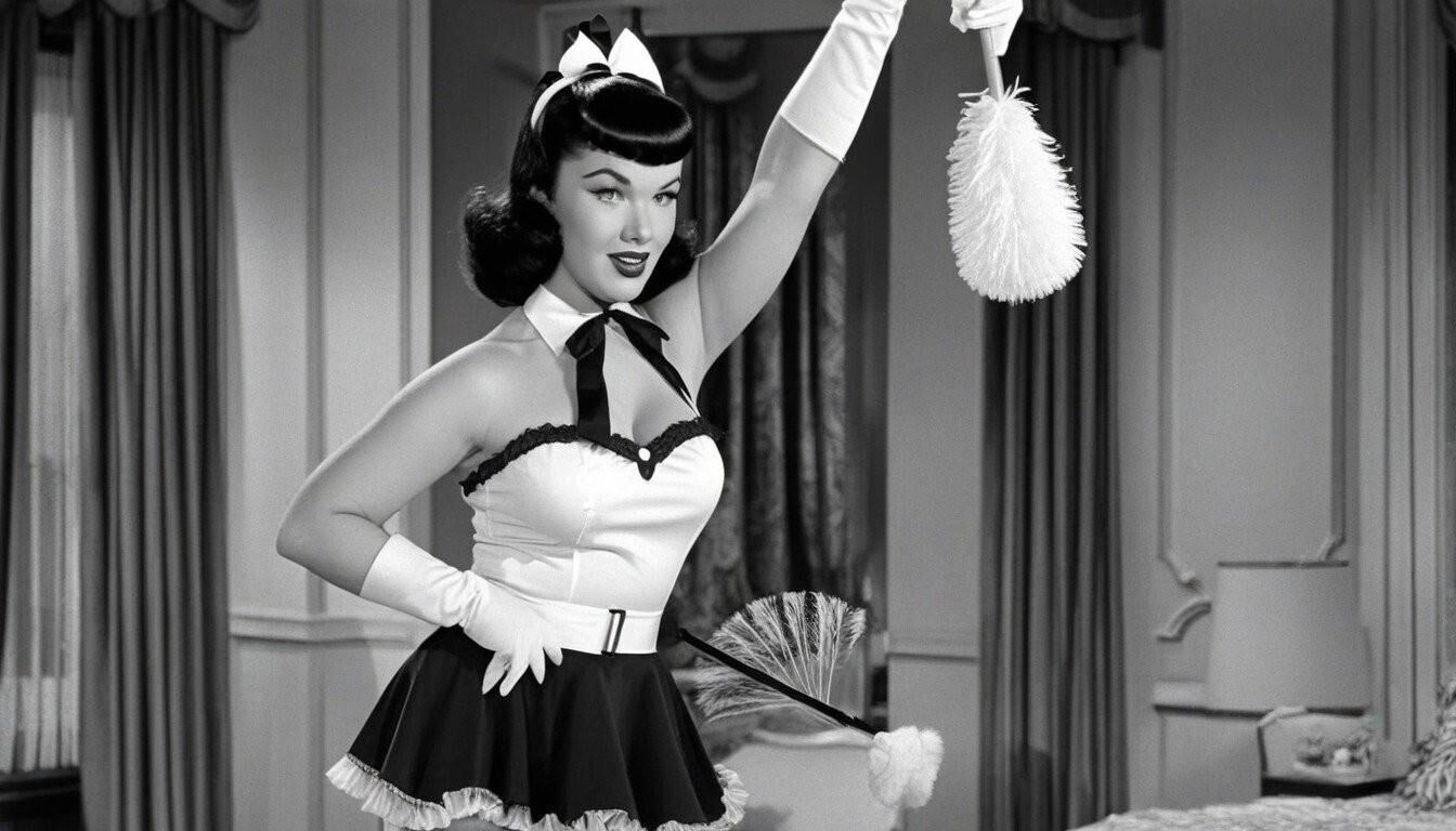 Betty Page as Maid - AI