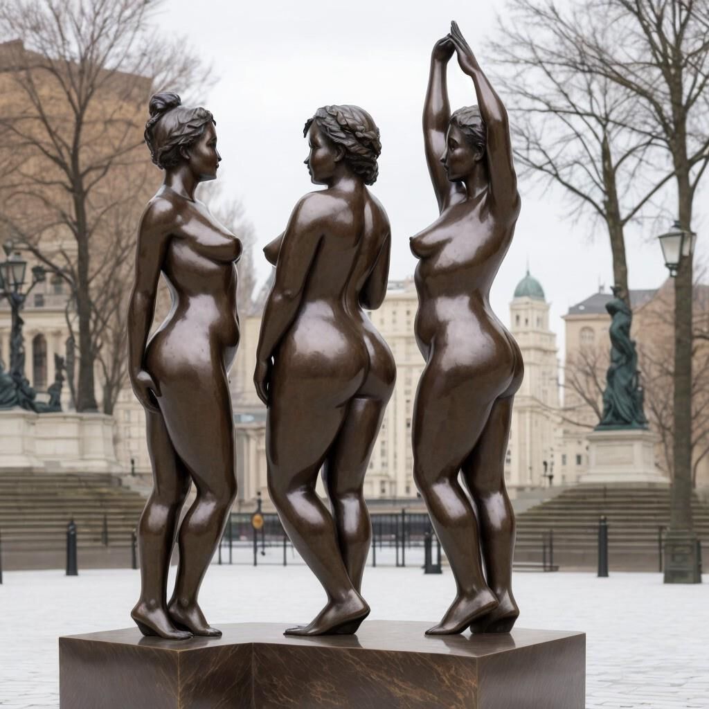 AI - Women as bronze statues