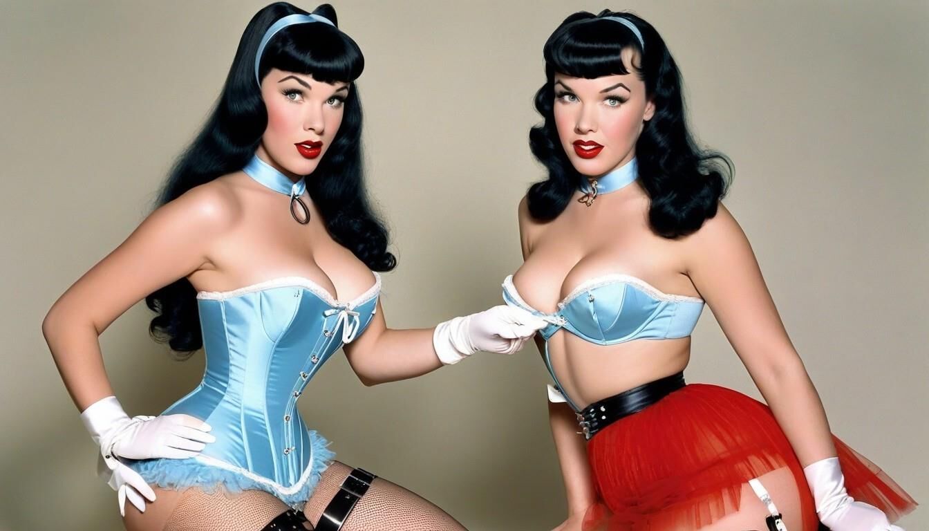 Bettie Page in Corsets 2 - AI