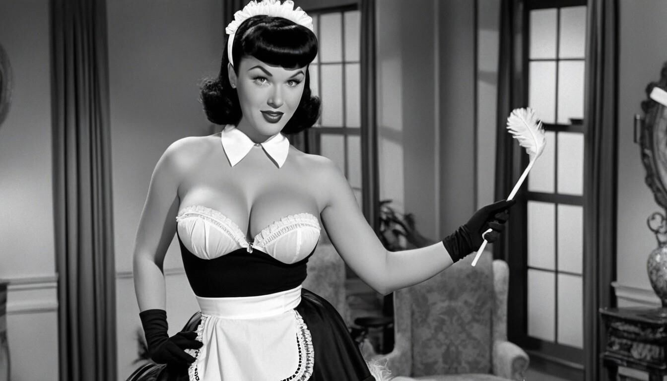 Betty Page as Maid - AI