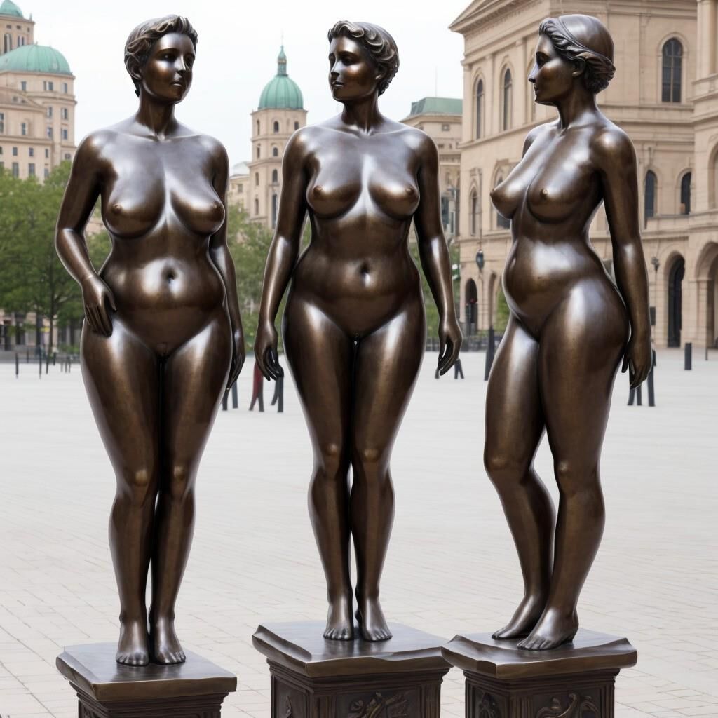 AI - Women as bronze statues