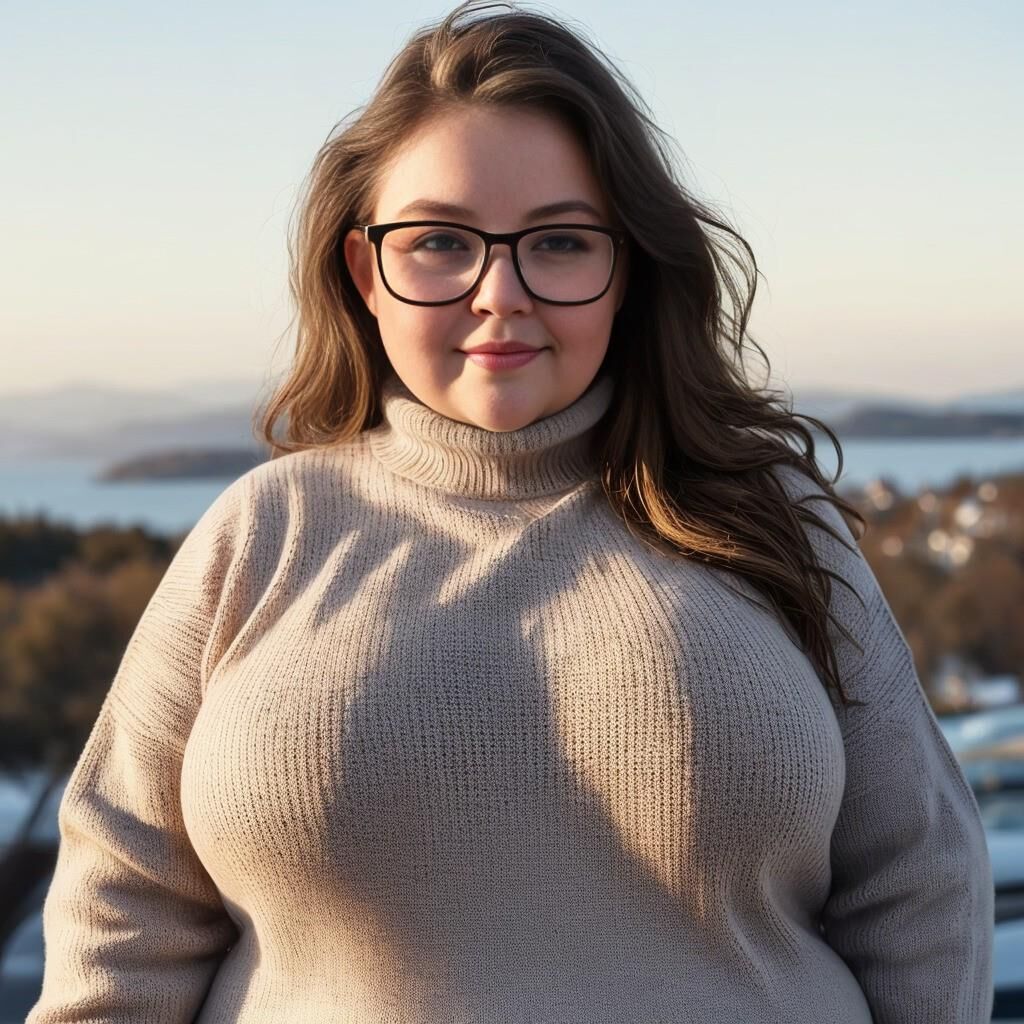 AI - Woman in sweater and glasses