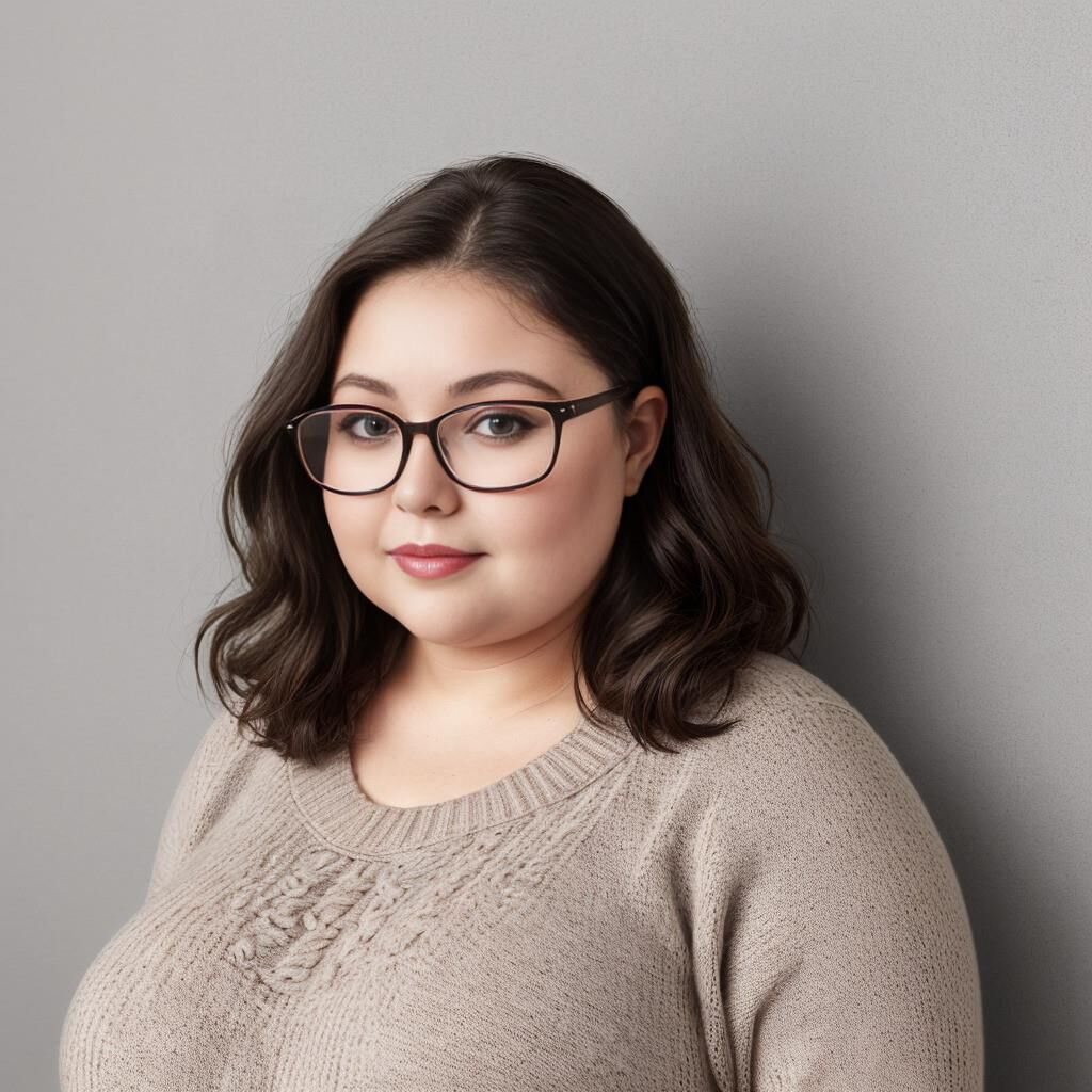 AI - Woman in sweater and glasses 2