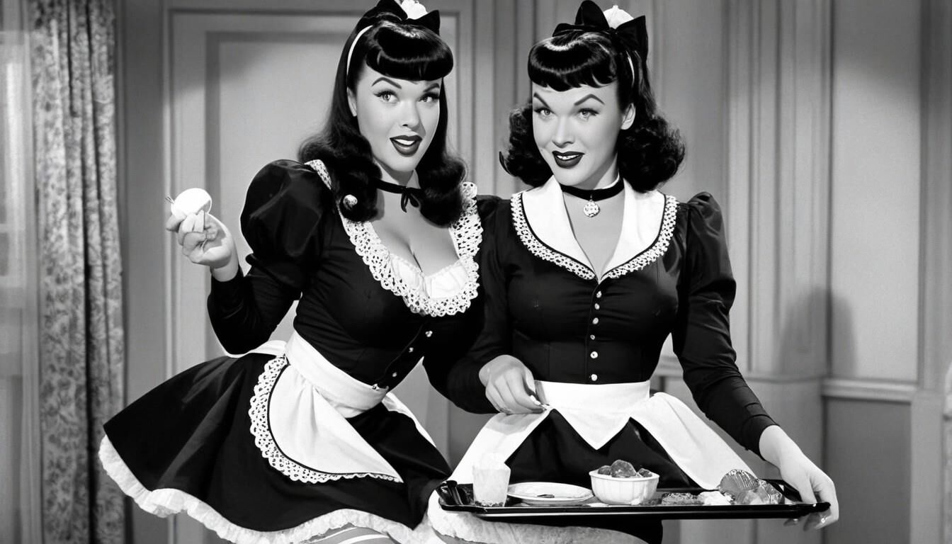 Betty Page as Maid - AI