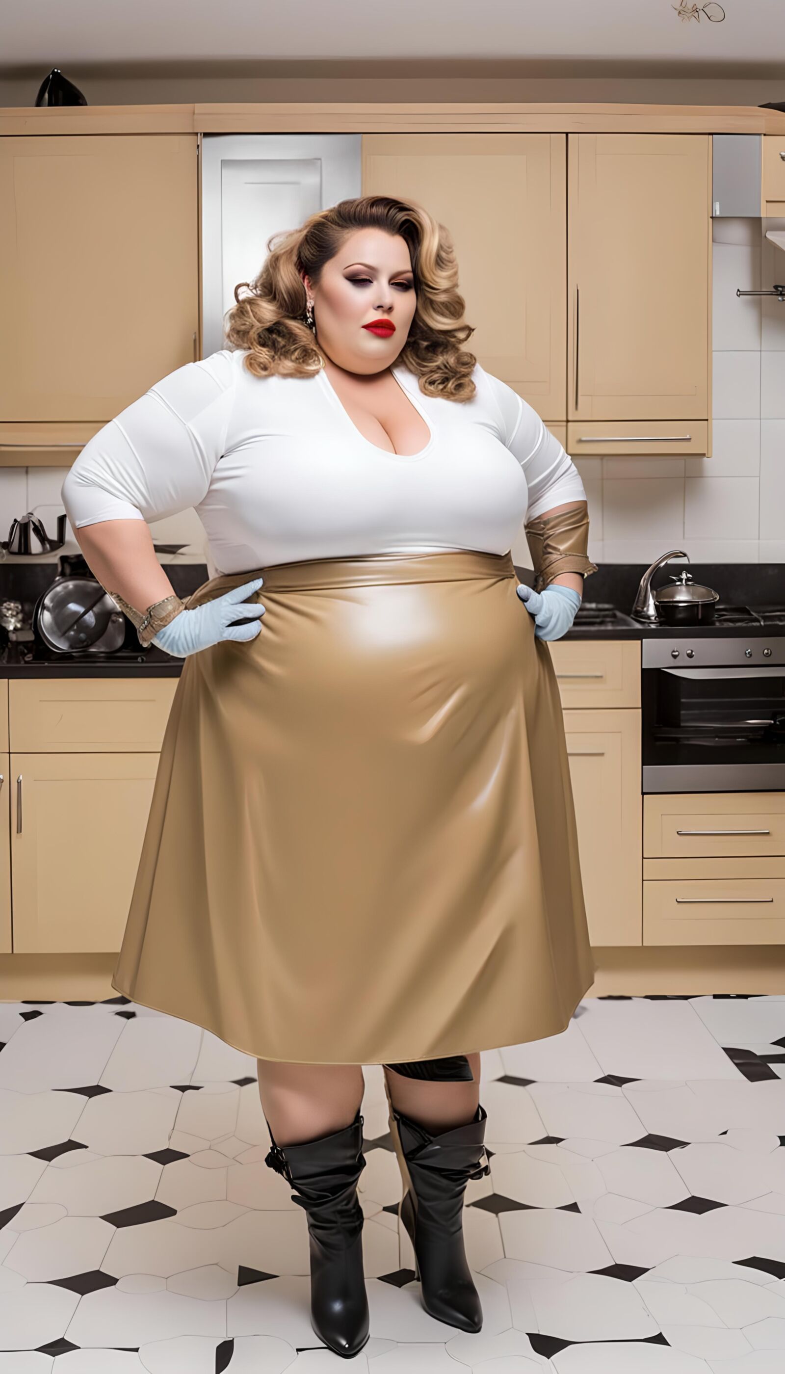 SSBBW in Latex