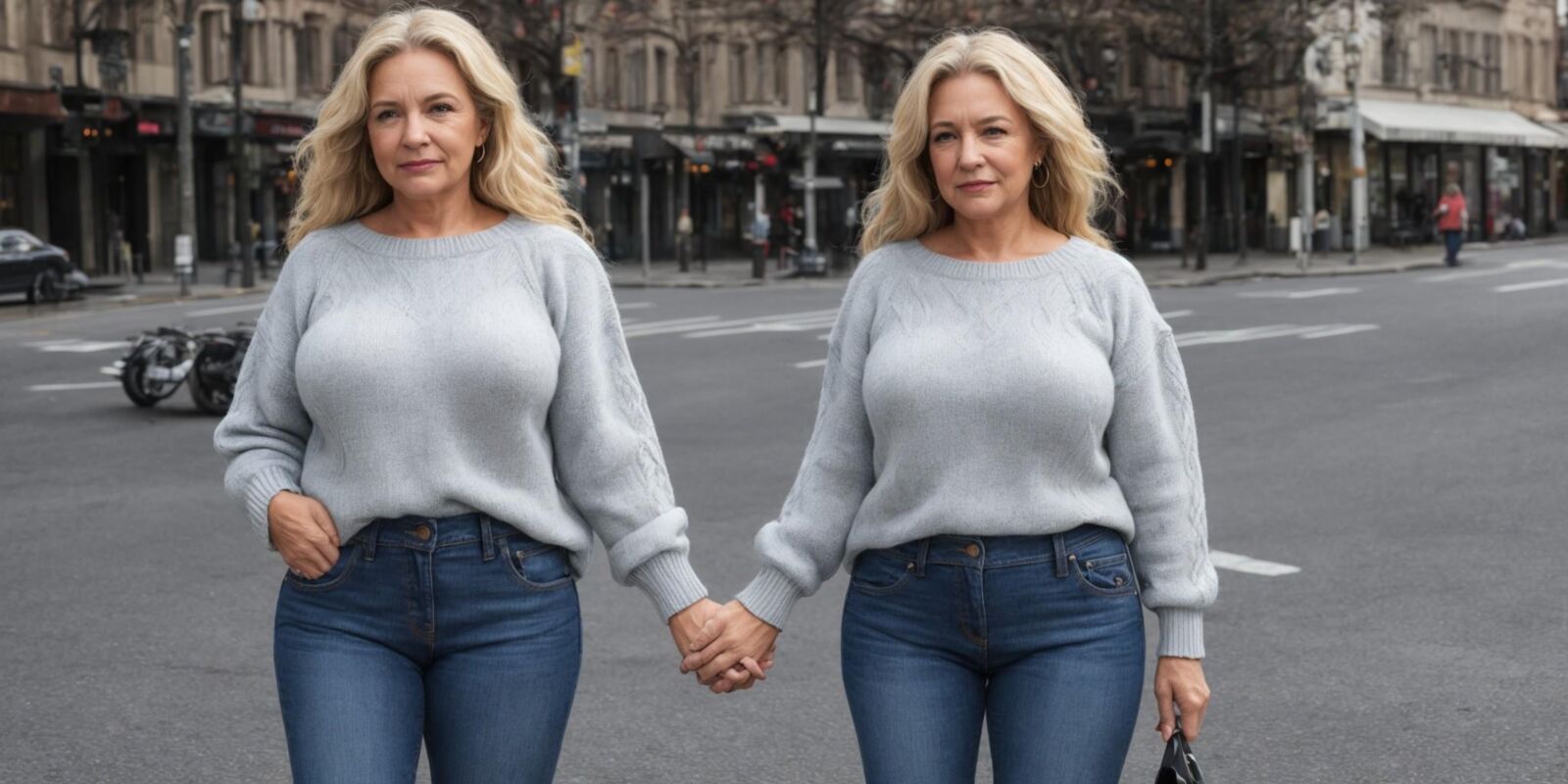 AI - Women in jeans and a sweater