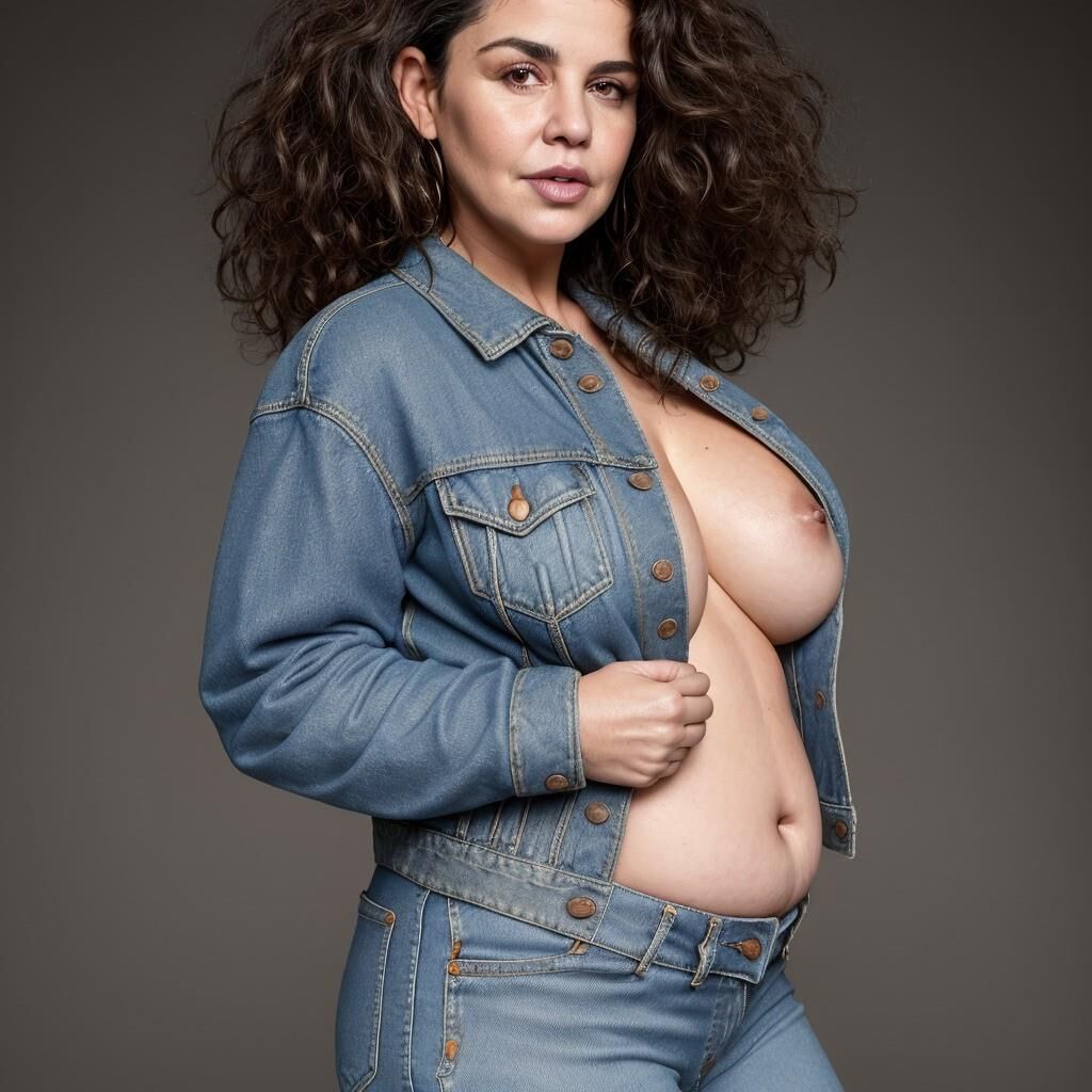 AI - Woman in denim jacket