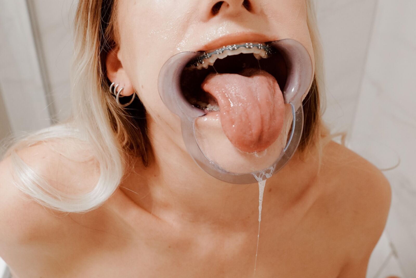 brace faced blonde slut