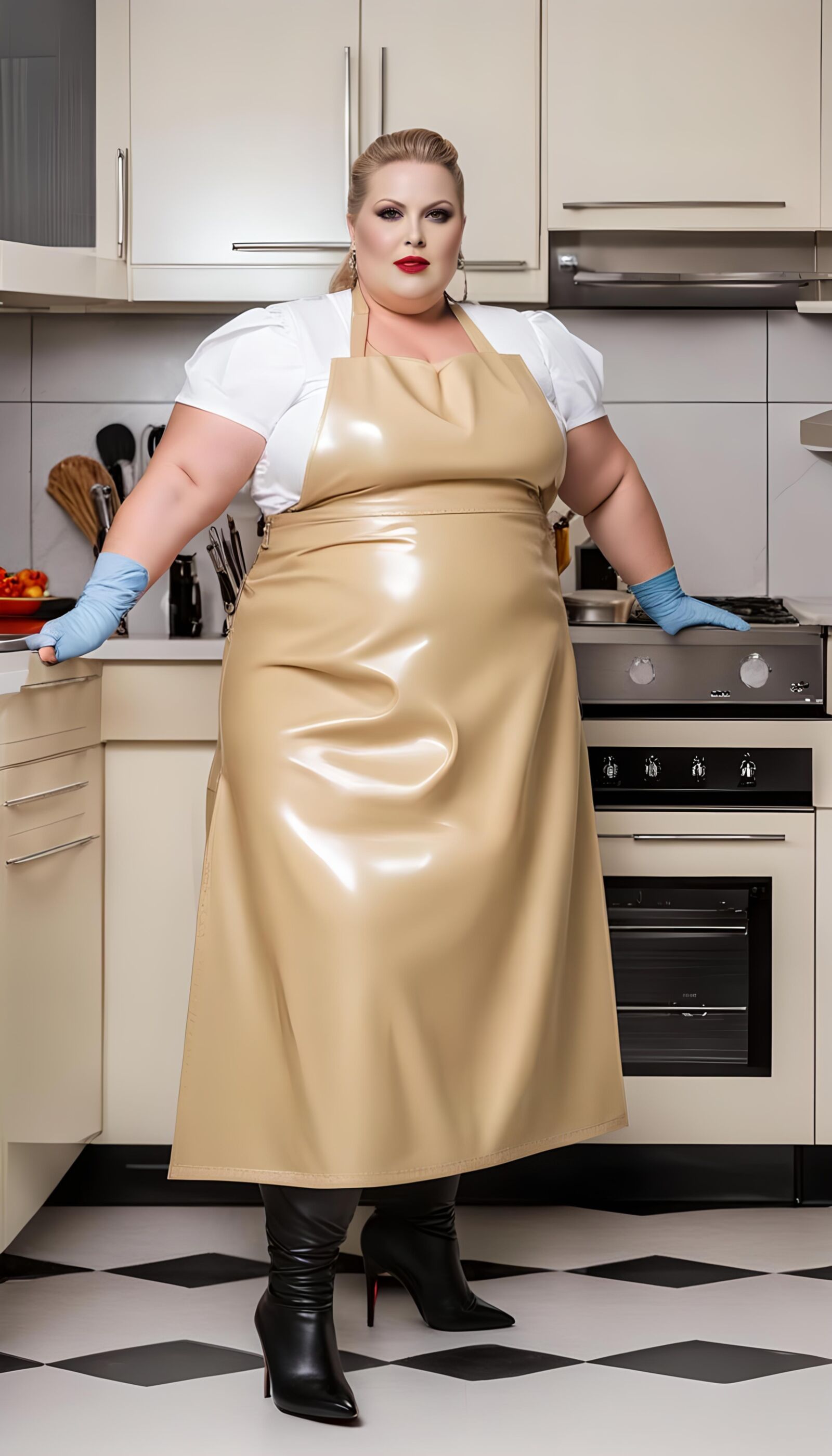 SSBBW in Latex