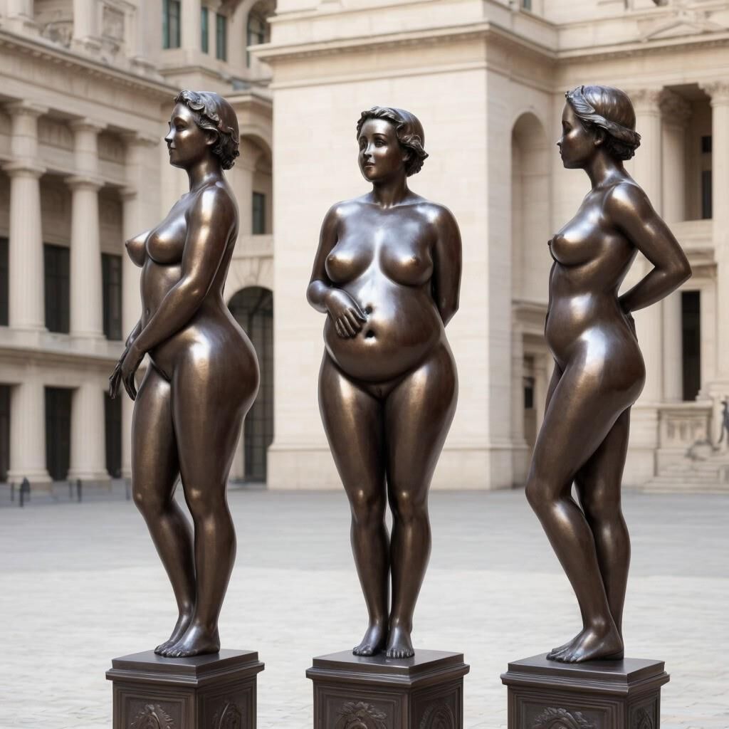 AI - Women as bronze statues