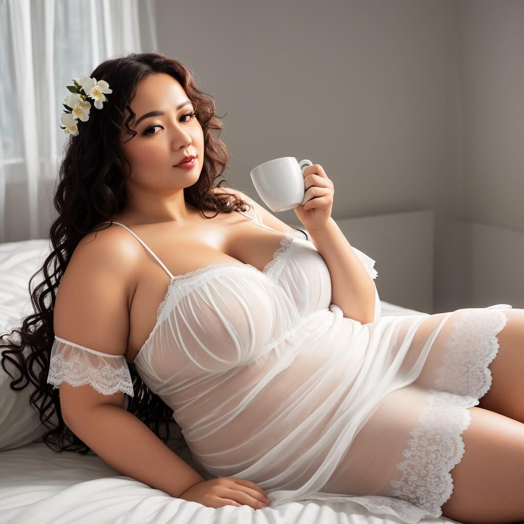 AI - Femmes en chemise de nuit avec du café 2