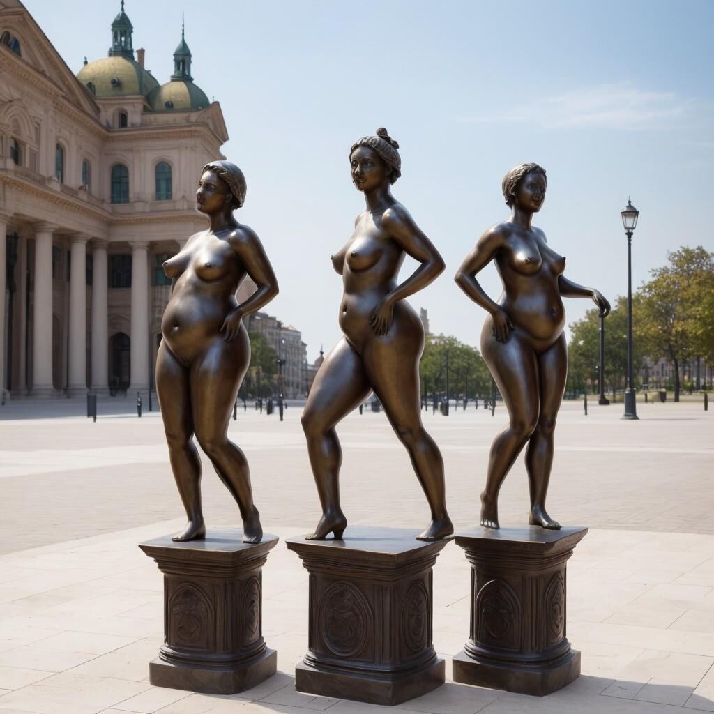 AI - Women as bronze statues