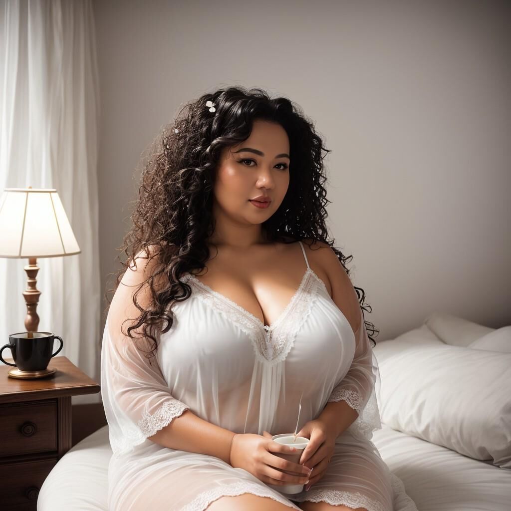 AI - Women in nightgowns with coffee 2