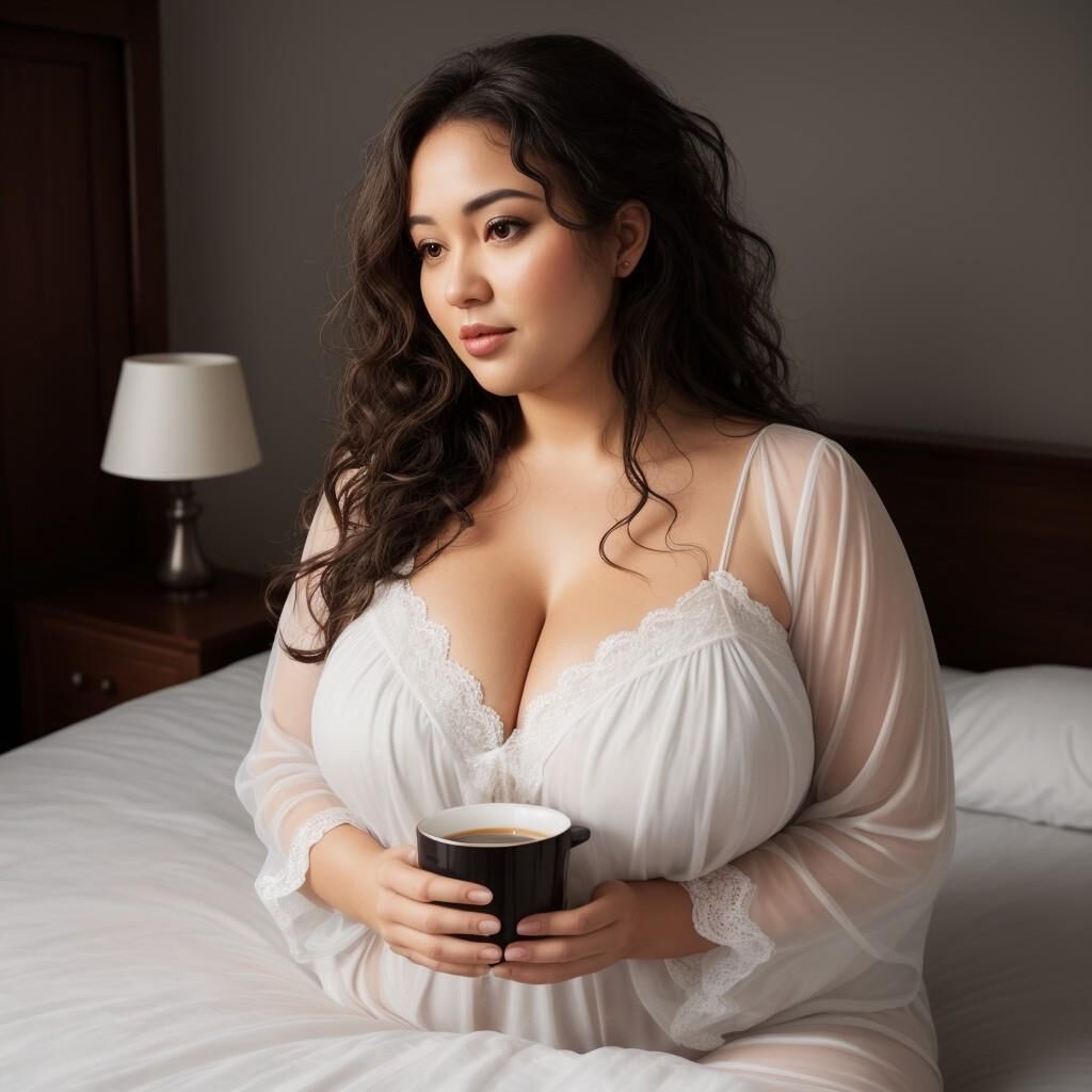 AI - Femmes en chemise de nuit avec du café