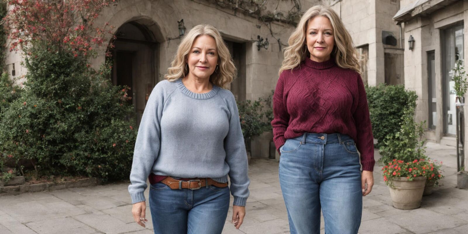 AI - Women in jeans and a sweater