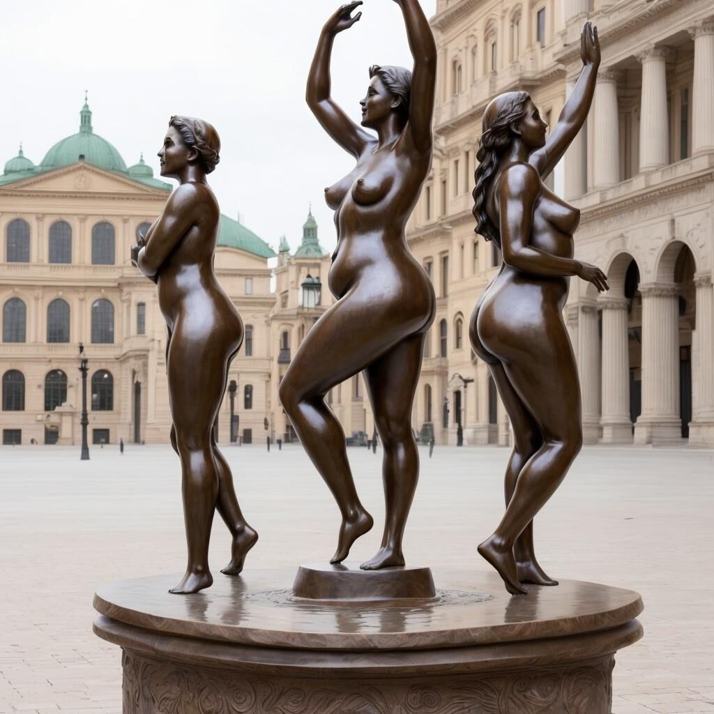 AI - Women as bronze statues