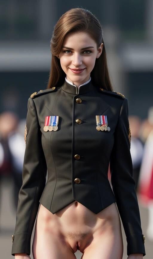 sexy military ladies in their new parade uniforms 02