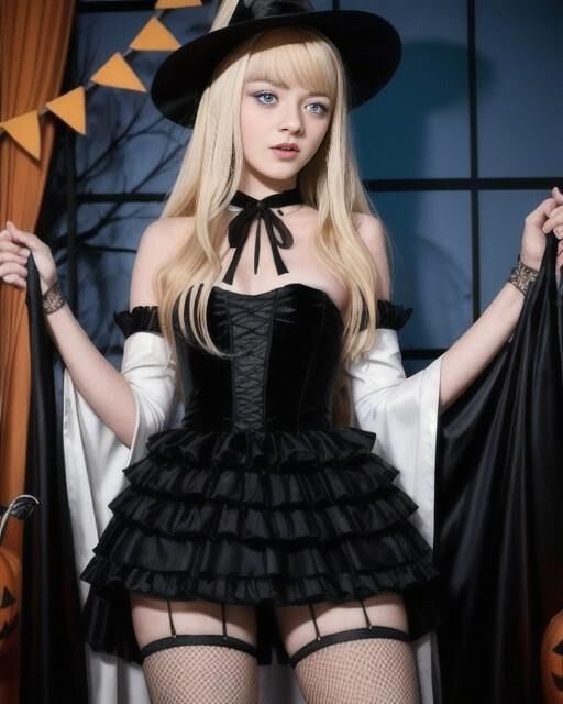 IA generada 440: glamour de Halloween