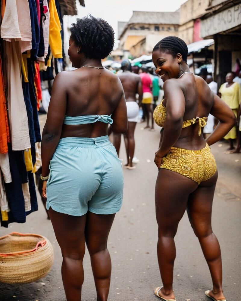 0046_AI_Generated - Beautiful and friendly women at Benin market