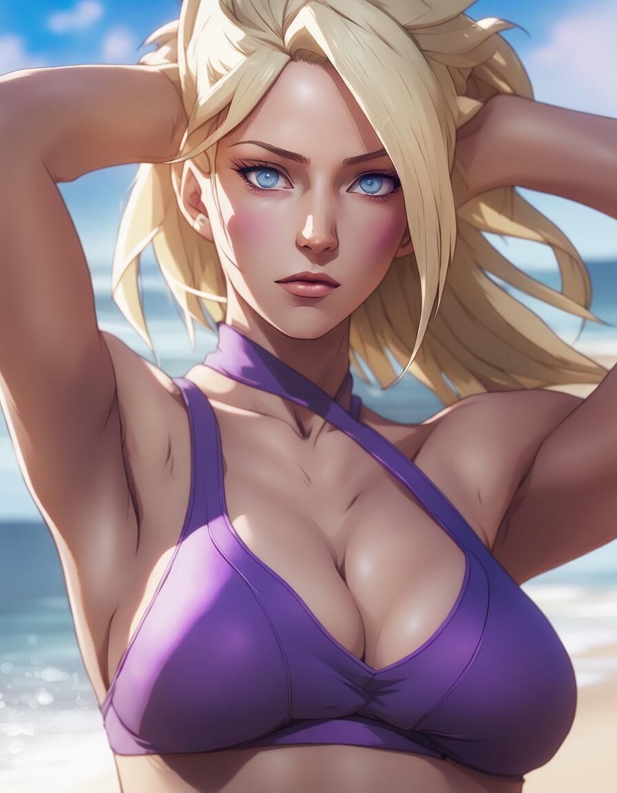 Ino Yamanaka AI Art (by KinkyWinky69 using NightCafe)