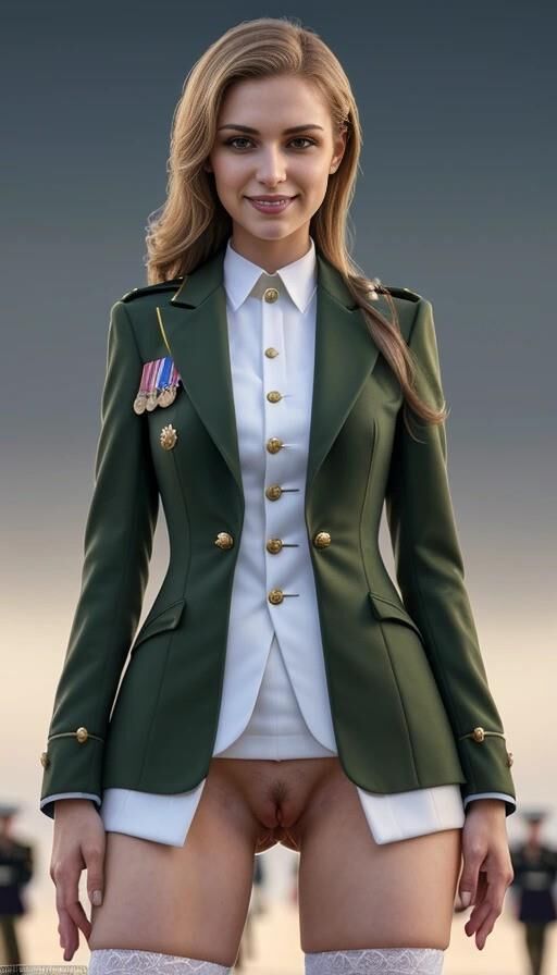 sexy military ladies in their new parade uniforms 02