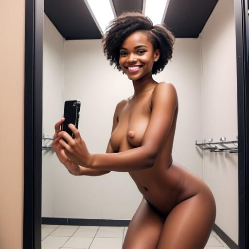 Selfies desnudas en el vestuario