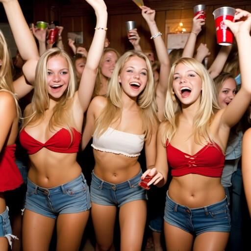 Filles de sororité qui font la fête