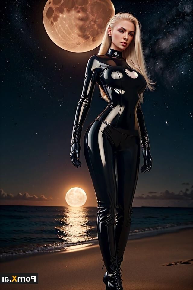 AI-generated blonde latex space warriors