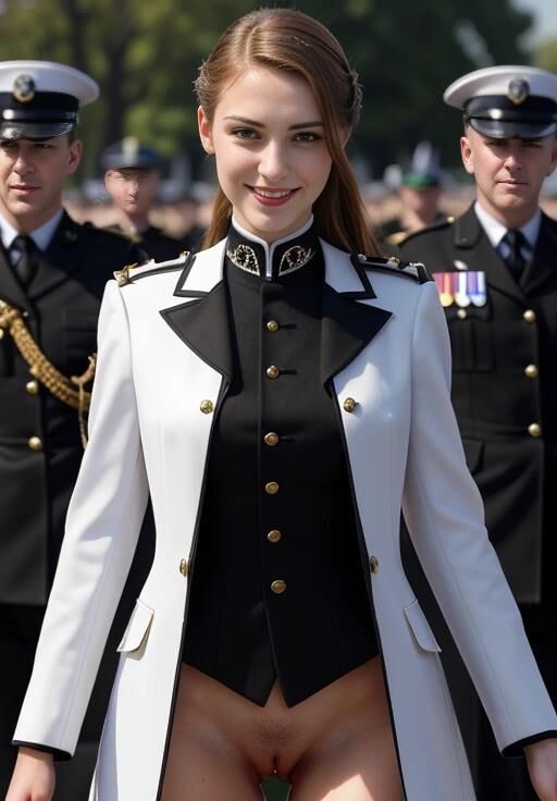 sexy military ladies in their new parade uniforms 02