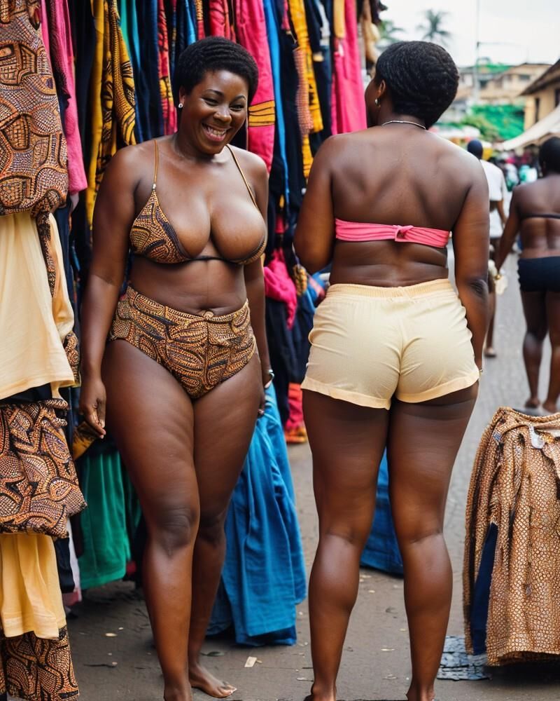 0046_AI_Generated - Beautiful and friendly women at Benin market