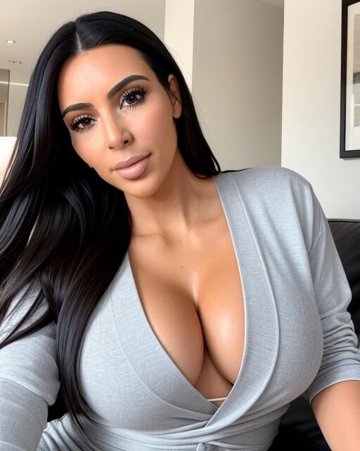 Kim Kardashian selfie AI