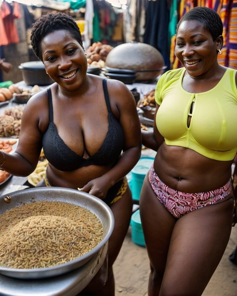 0046_AI_Generated - Beautiful and friendly women at Benin market