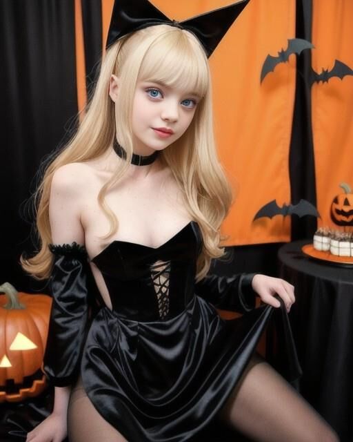 IA generada 440: glamour de Halloween