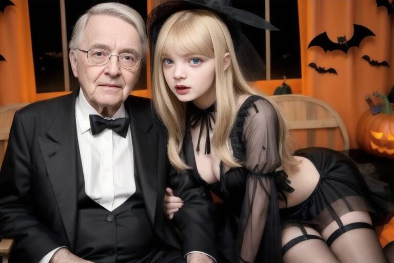 IA generada 440: glamour de Halloween