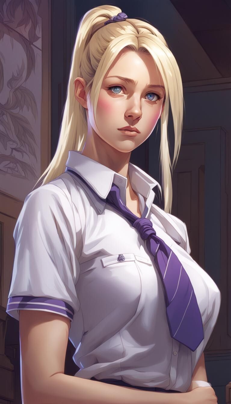 Ino Yamanaka AI Art (by KinkyWinky69 using NightCafe)