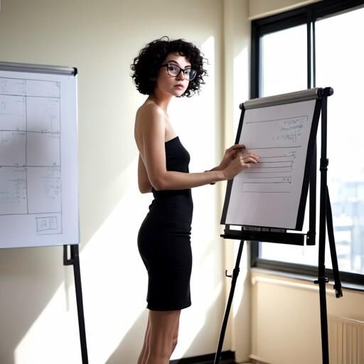 Cute girl with curly black hair, makes it hard to focus at work 