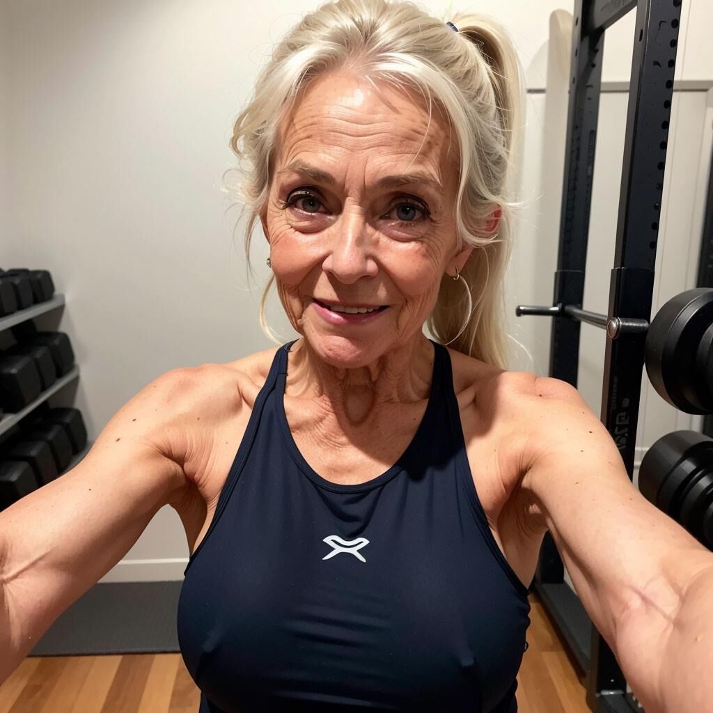 GILF gym selfies