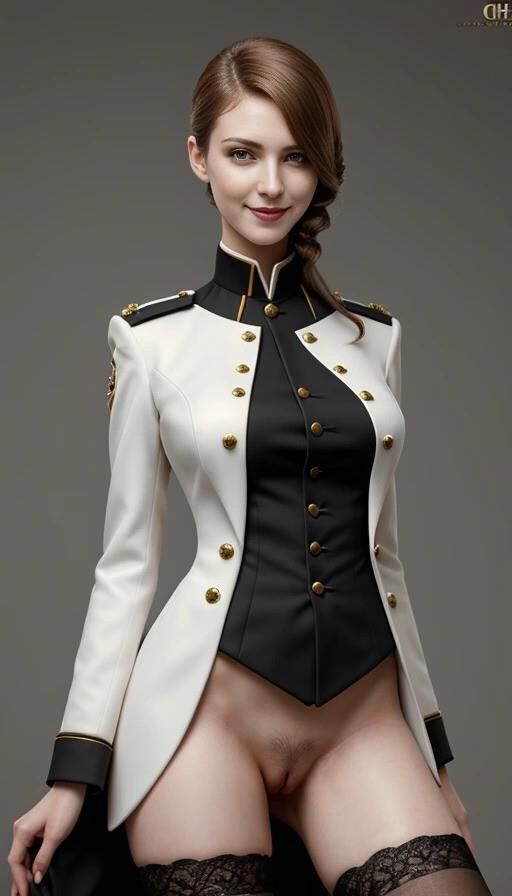 sexy Militärdamen in ihren neuen Paradeuniformen 01