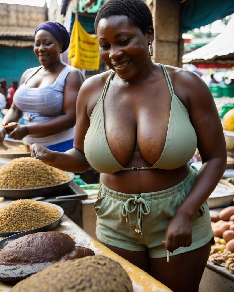 0046_AI_Generated - Beautiful and friendly women at Benin market