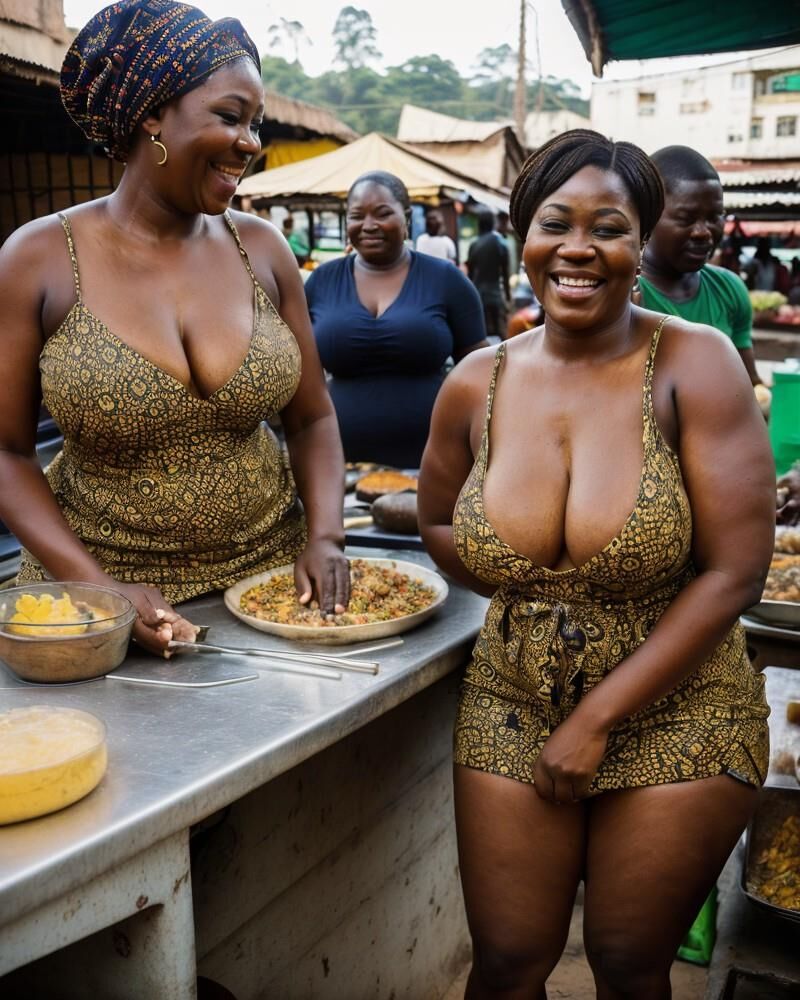 0046_AI_Generated - Beautiful and friendly women at Benin market