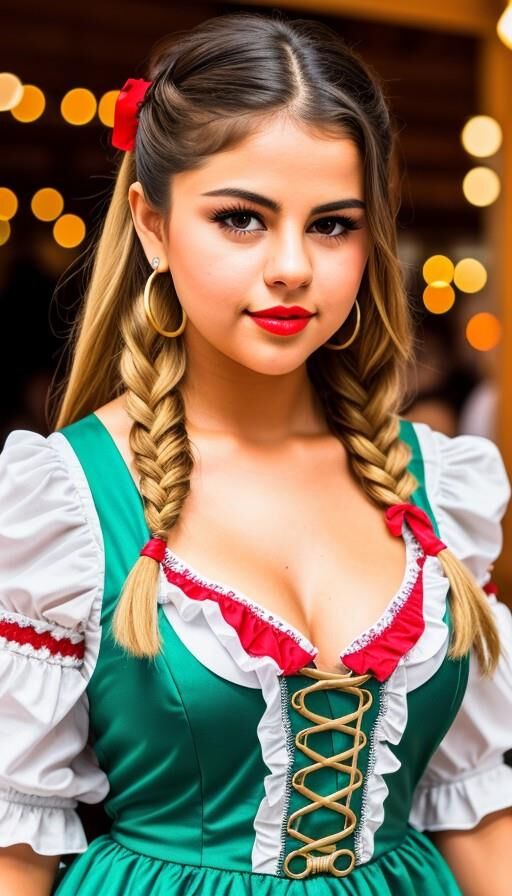 Selena Gomez dirndl AI