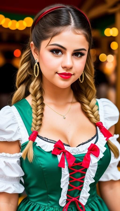 Selena Gomez dirndl AI