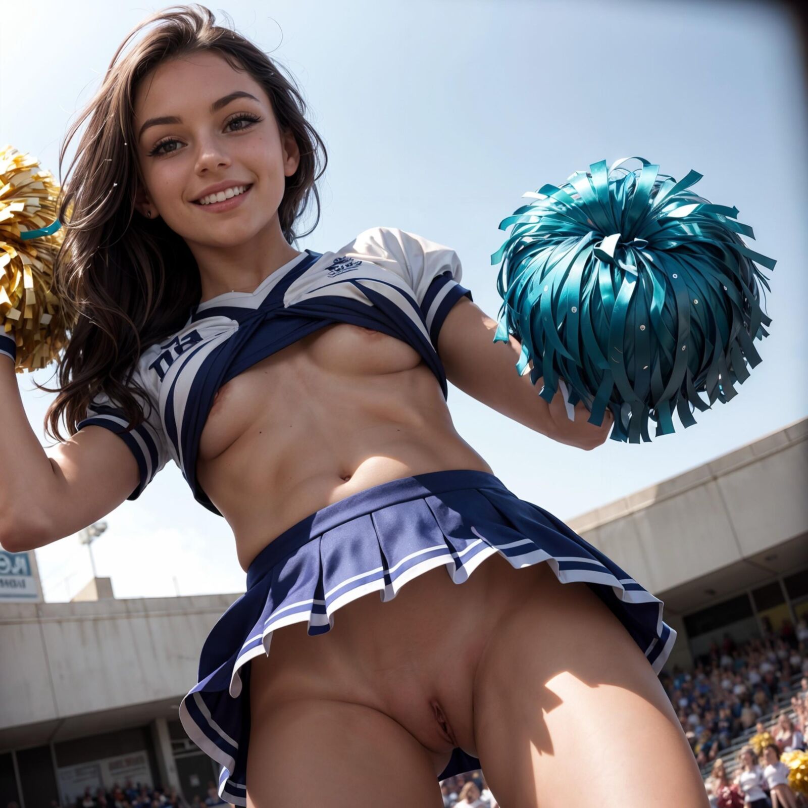 Ai Cheerleader from below